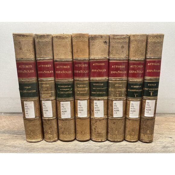 BIBLIOGRAFIA DE AUTORES ESPANOLES TOMO‎ VIII DE LA 8 VOLUMES 1910 HARDBACK